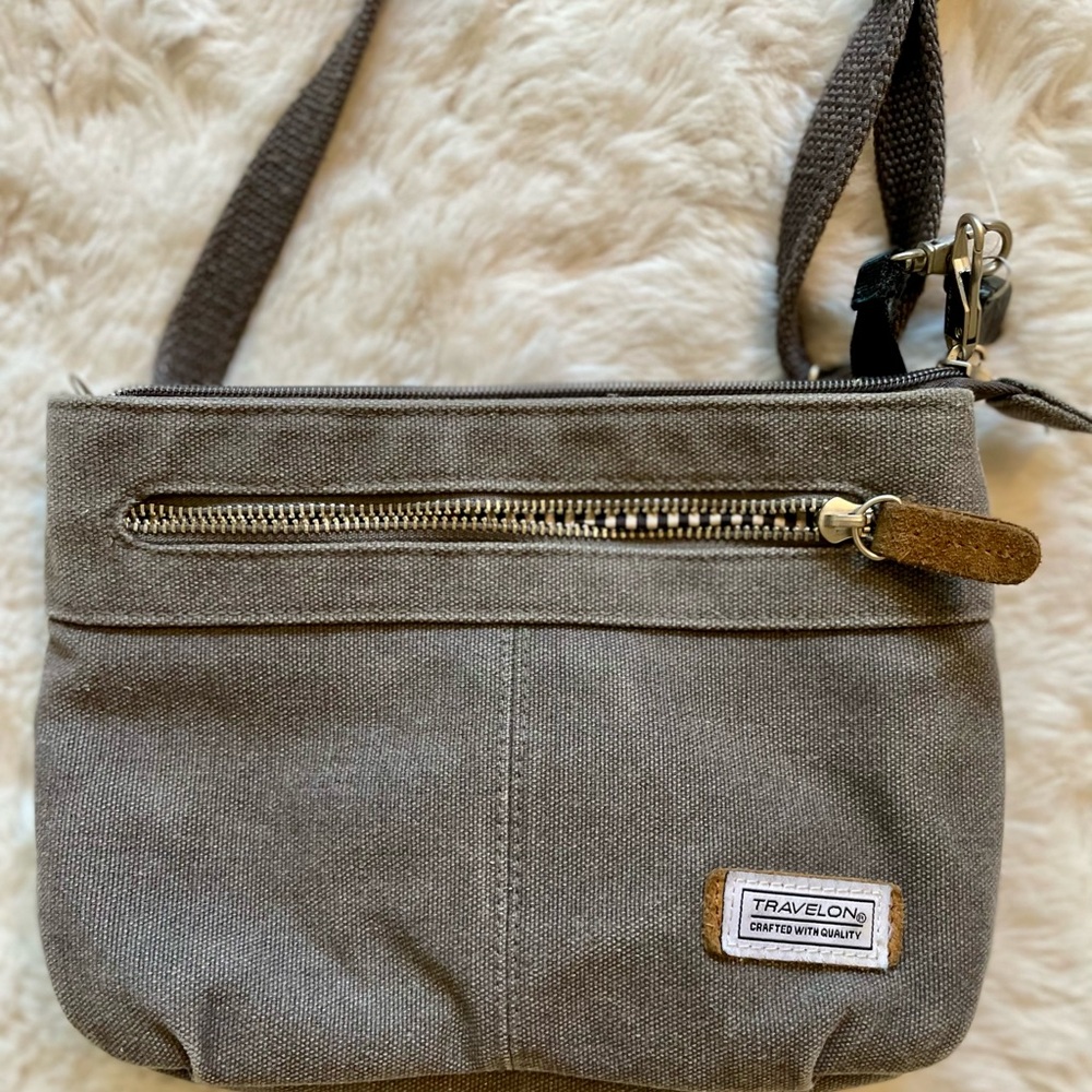 Travelon Taupe Crossbody Bag